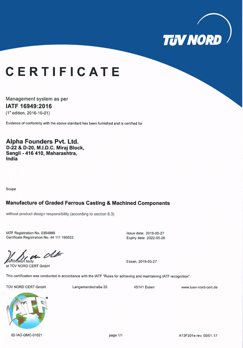 IATF 16949 : 2016